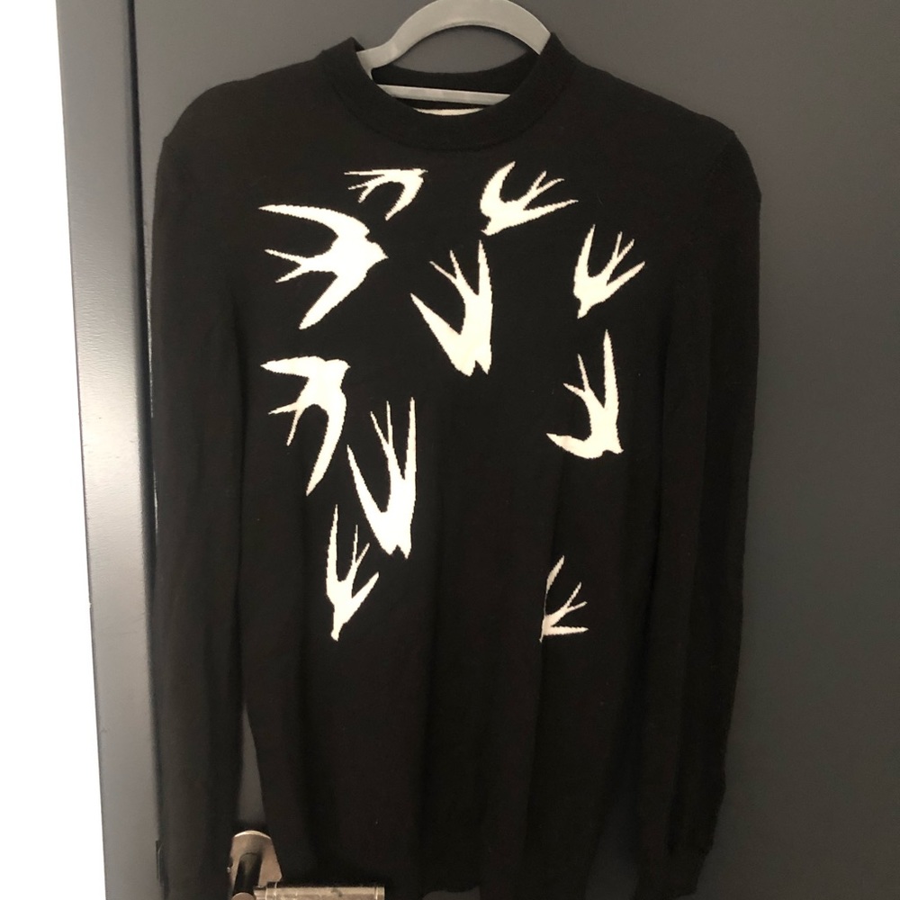 Swallow Print Sweater from Alexander McQueen